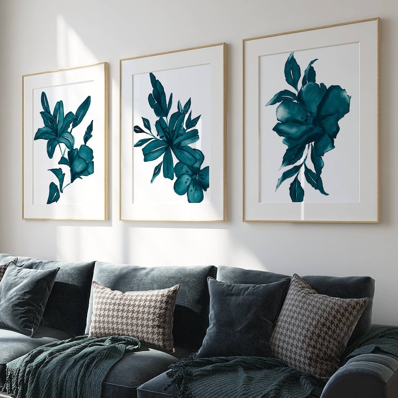 Teal Wall Art - Etsy