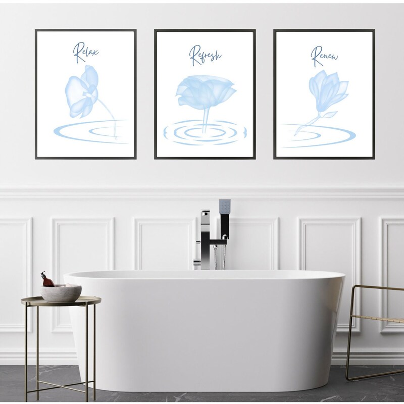 Blue Bathroom Decor - Etsy