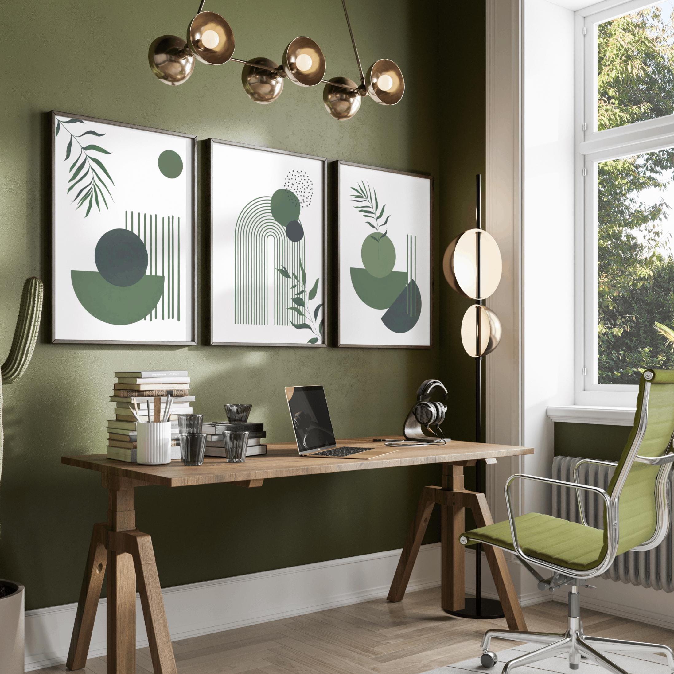 Sage Green Botanical Wall Art Prints - Boho Gallery Set of 3 - Etsy UK