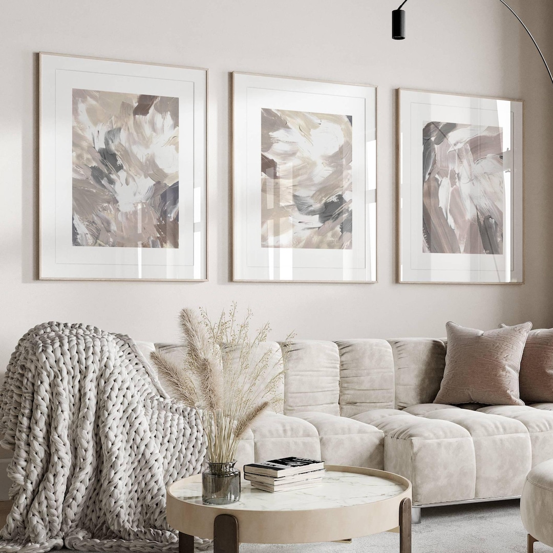 Abstract Neutral Wall Art Prints - Set of 3 - Modern Home Decor - Etsy