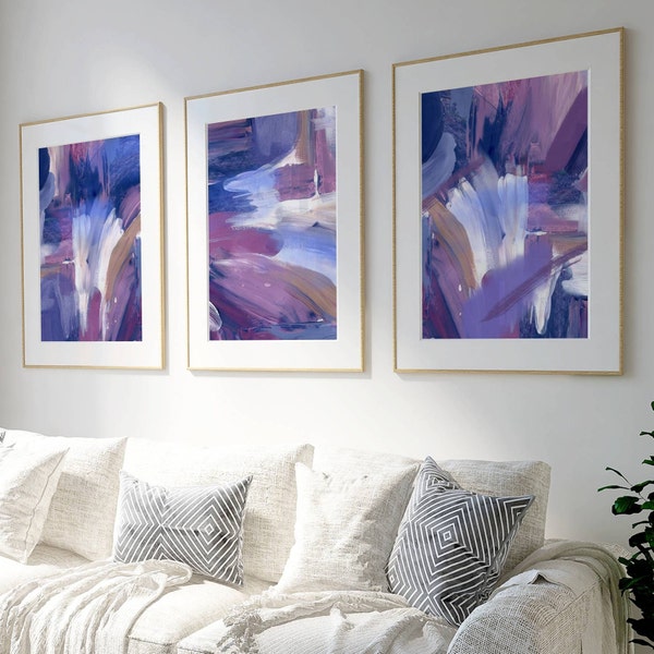 Purple Wall Art Etsy UK