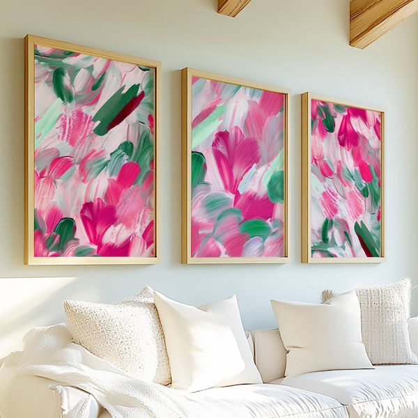 Pink and Green Decor - Etsy UK