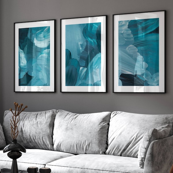 Teal Wall Art Etsy