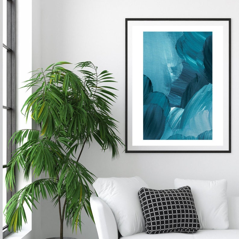 Teal Wall Art Set of 3 Prints Living Room Wall Art Hallway Etsy UK