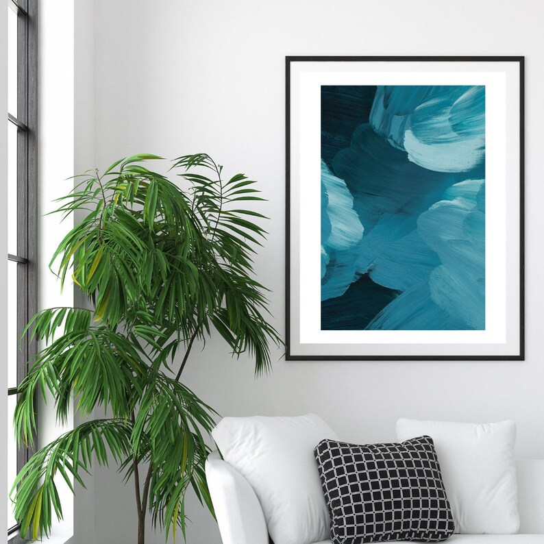 Teal Wall Art Set of 3 Prints Living Room Wall Art Hallway Etsy UK