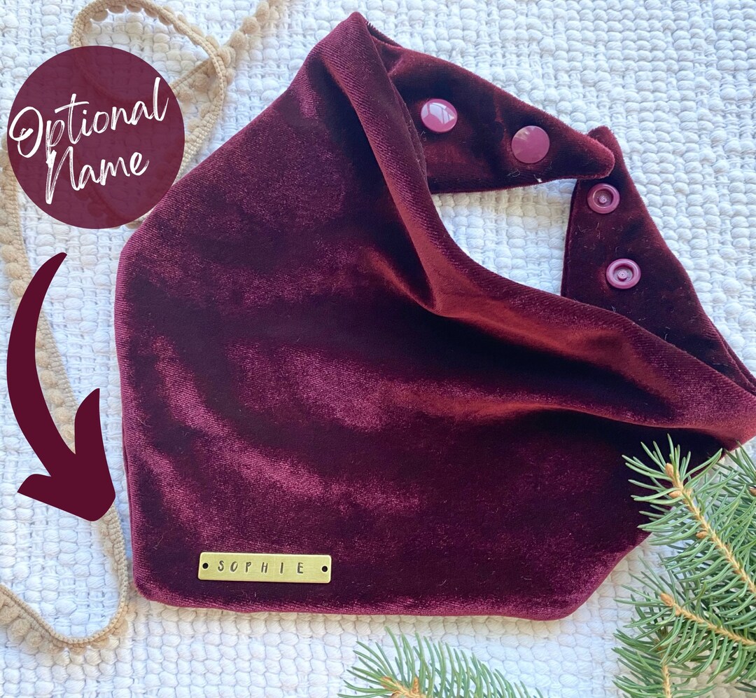 Red Velvet Dog Bandana // Valentine's Day Bandana / Etsy