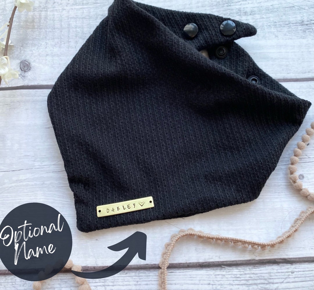 Soft Black Dog Bandana // Lightweight Bandana / Simple Bandana Etsy