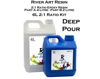 6L 2:1 Ratio Epoxy Resin River Art Resin Deep Pour 2-3cm Ultra-Clear Casting