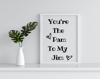 Pam und Jim The Office - Herunterladbare Wandkunst Druckdekor