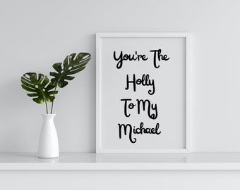 Holly und Michael Herunterladbare Wand-Kunst-Druck-Dekor