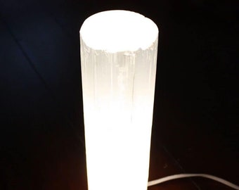 XL Selenite Lamp 14 " Crystal Lamp White Natural Light LED Cord Extra Large Pillar Tower