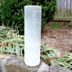 XL Selenite Lamp 14 " Crystal Lamp White Natural Light LED Cord Extra Large Pillar Tower image 10