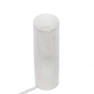 XL Selenite Lamp 14 " Crystal Lamp White Natural Light LED Cord Extra Large Pillar Tower image 8