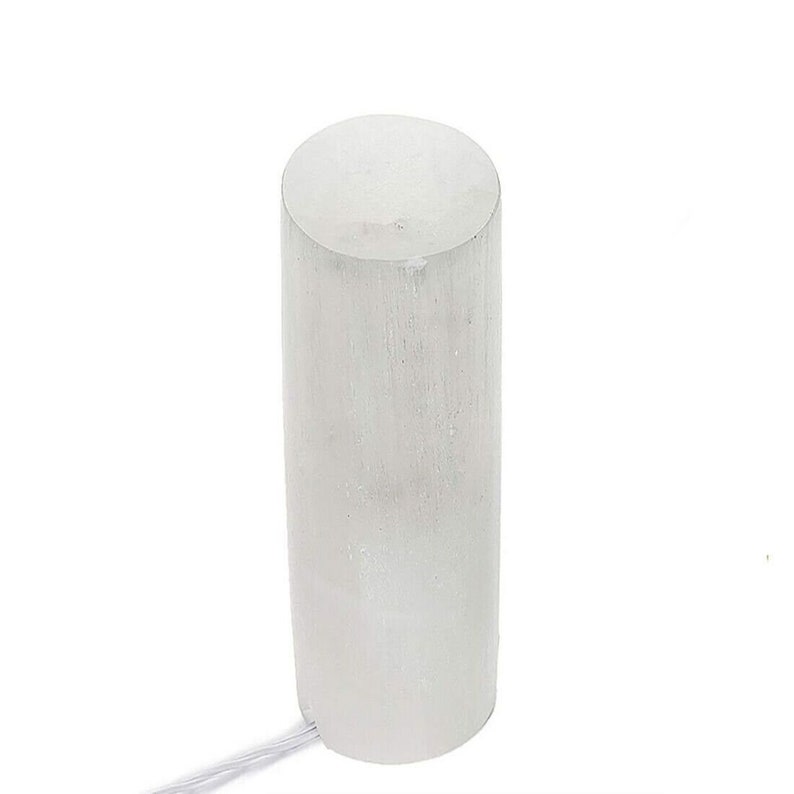 XL Selenite Lamp 14 " Crystal Lamp White Natural Light LED Cord Extra Large Pillar Tower image 8