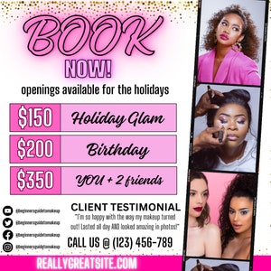 Editable Makeup Artist Promo Template. Makeup Artist Instagram.Makeup Promo. Makeup Artist. Glamorous Makeup Promo Flyers.Instagram Template