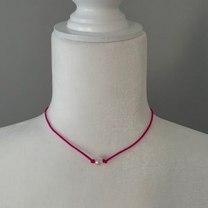 handmade, pearls, pink and white glass beads coquette preppy necklace