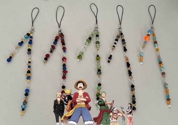 One Piece Inspired Phone Charms Bracelet Jewelry Monkey D Luffy