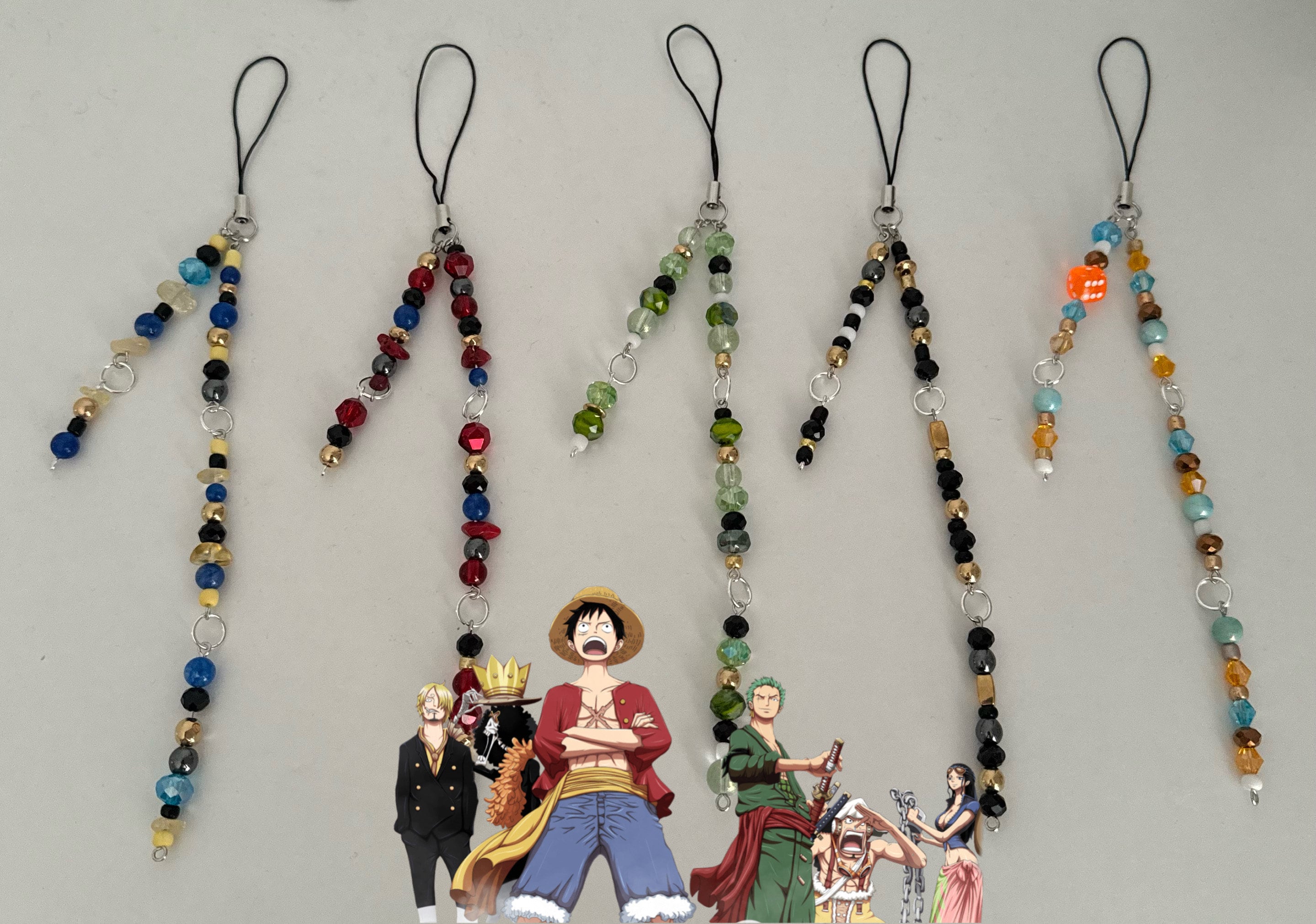 One Piece Inspired Phone Charms Bracelet Jewelry Monkey D Luffy