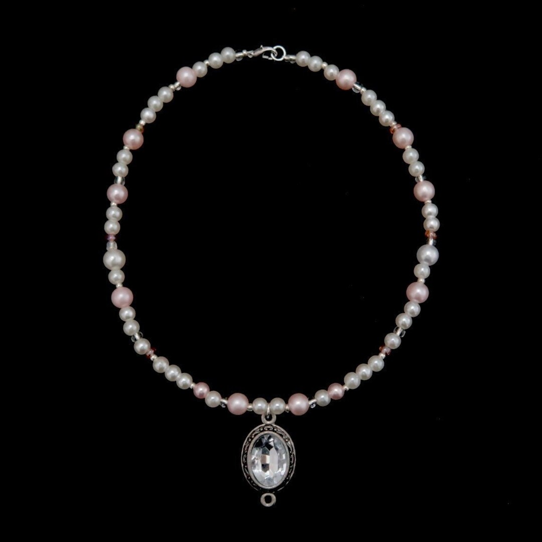 Handmade, Pearls, Pink and White Glass Beads Coquette Preppy Necklace Etsy