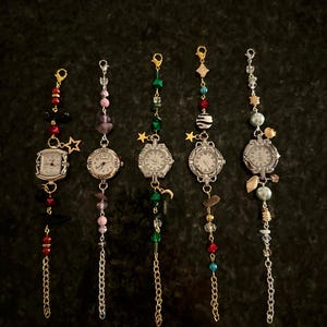 vintage beaded watches crystal blue pink purple star blue sky red y2k light blue moon stars green coquette beach time watches aesthetic