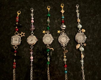 vintage beaded watches crystal blue pink purple star blue sky red y2k light blue moon stars green coquette beach time watches aesthetic