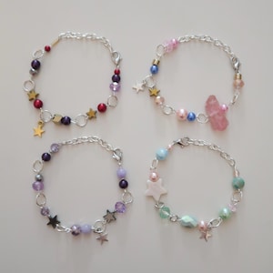 steven universe inspired bracelets necklace jewelry pearl amethyst garnet lapis rose quartz crystal gems