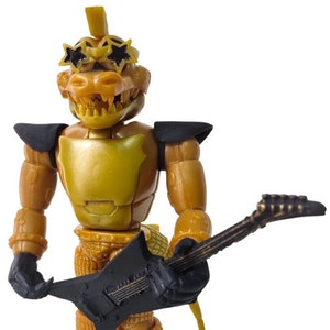 FNAF Montgomery Gator gold mexican toy figure 9" Five Nights At Freddys glamrock