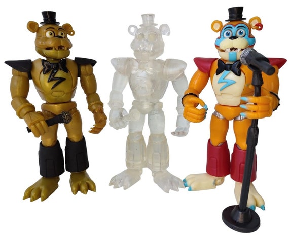 FNAF Freddy Fazbear 3 Mexican Hard Plastic Toy Figures Bundle Set