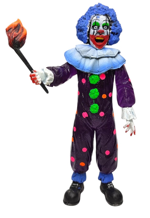 Hand-painted Deep Web Clown Figures: Mexican Plastic Toys, 6.5