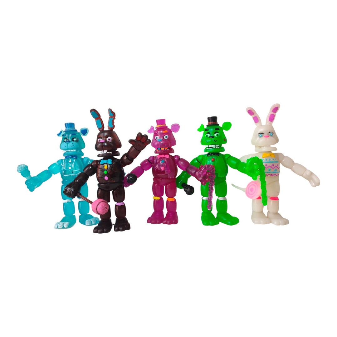 FNAF Five Nights at Freddys Bonnie Fazbear Bundle Mexican Hard Plastic  Figures
