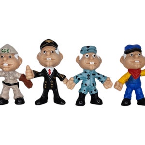 AMLO 4 set 4" hard plastic toy figures Andres Manuel Lopez Obrador Morena 4T