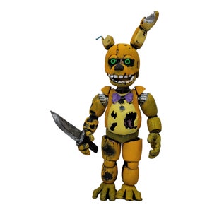 Figura de juguete de plástico duro mexicano de 8" de FNAF Five Nights At Freddy's Spring Bonnie, William Afton animatrónico