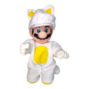 White Tanooki Mario 12" mexican toy figure White Raccoon