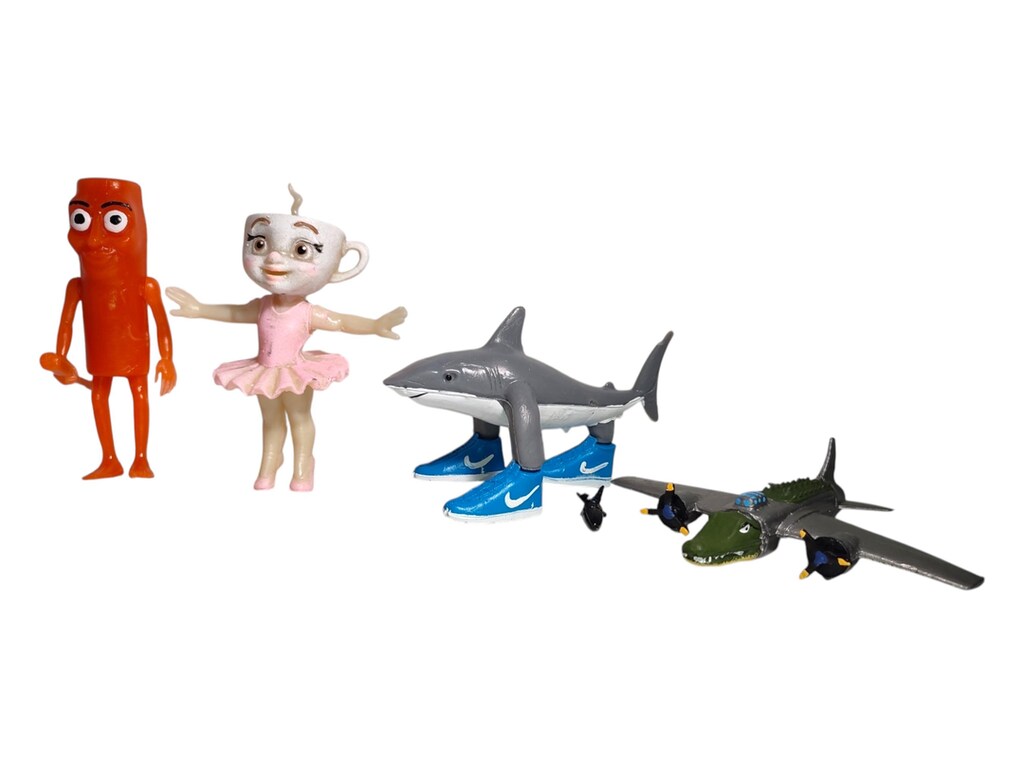 Set 10 Figure Italian Brain Red – Personaggi Tralalero Tralala, Tung Tung Sahur, Stampate In 3D, 7-9 Cm