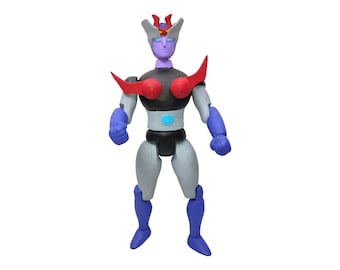 Minerva X/TV 9" tall plastic toy figure Mazinger Robot manga