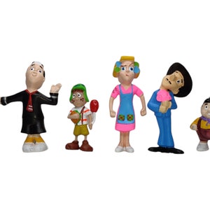Chavo del 8 - 6 figuras de juguete de 4&quot; hechas a medida en México Chaves Chespirito
