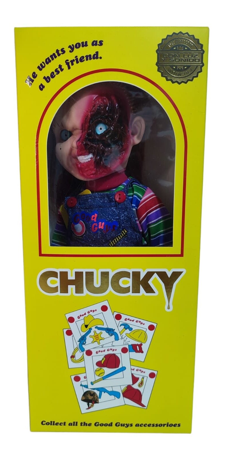 Chucky Pizza Face 14 Inches Tall Mexican Toy Doll Figure