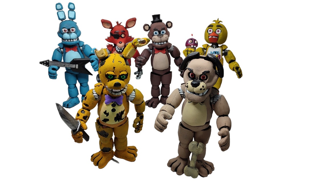 FNAF Five Nights at Freddys 6 Figures 8 Tall Animatronic Toy Figures ...