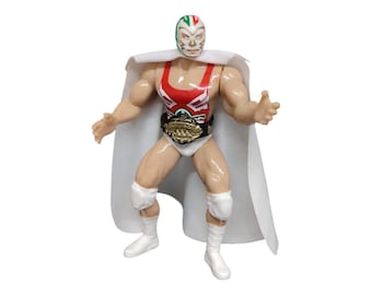 Figura de lucha libre del Dr. Wagner Jr.: juguete de lucha libre mexicana hecho a mano
