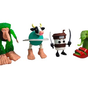 Italian Brainrot 4 mexican hard plastic toy figures brr patapim saturn cow Liril