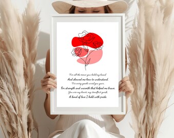 Affiche Poème Maman , Fête des mères, Cadeau, Anniversaire, message à personnaliser