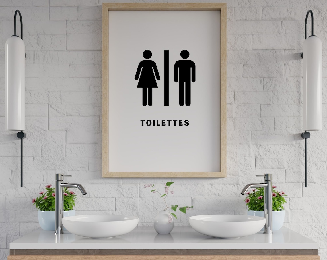 Toilet Poster Minimalist Toilet and Bathroom Poster to Print Etsy