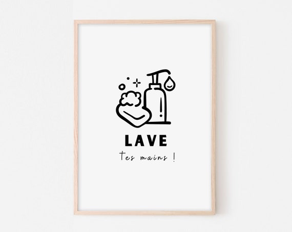Minimalist Toilet and Bathroom Poster Toilet Poster by Le Temps