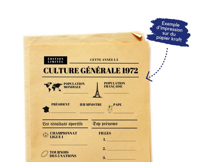 Année 1972 10 jeux avec réponses Téléchargement Etsy France