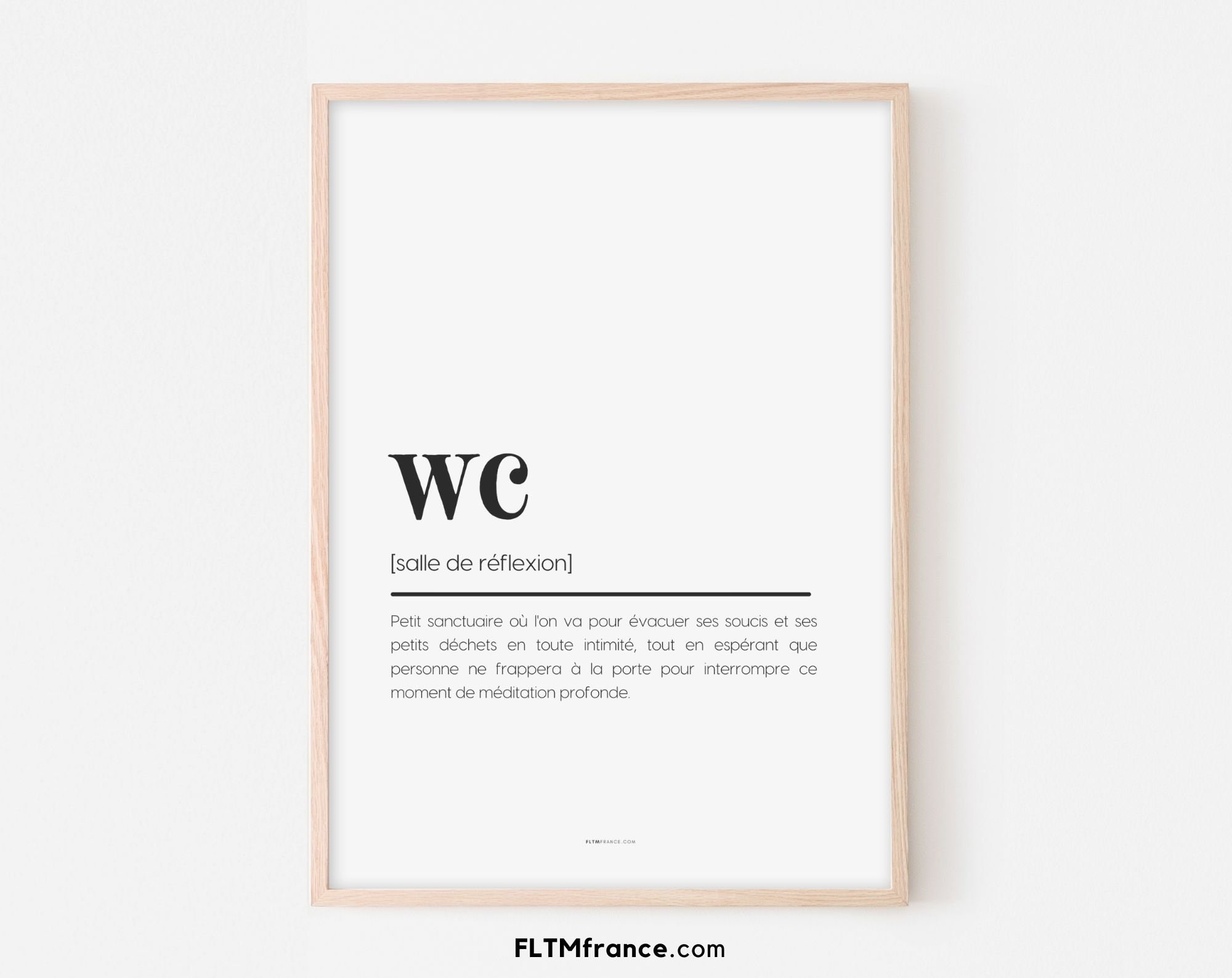 WC humor definition poster Original gift idea to decorate WCs Wall