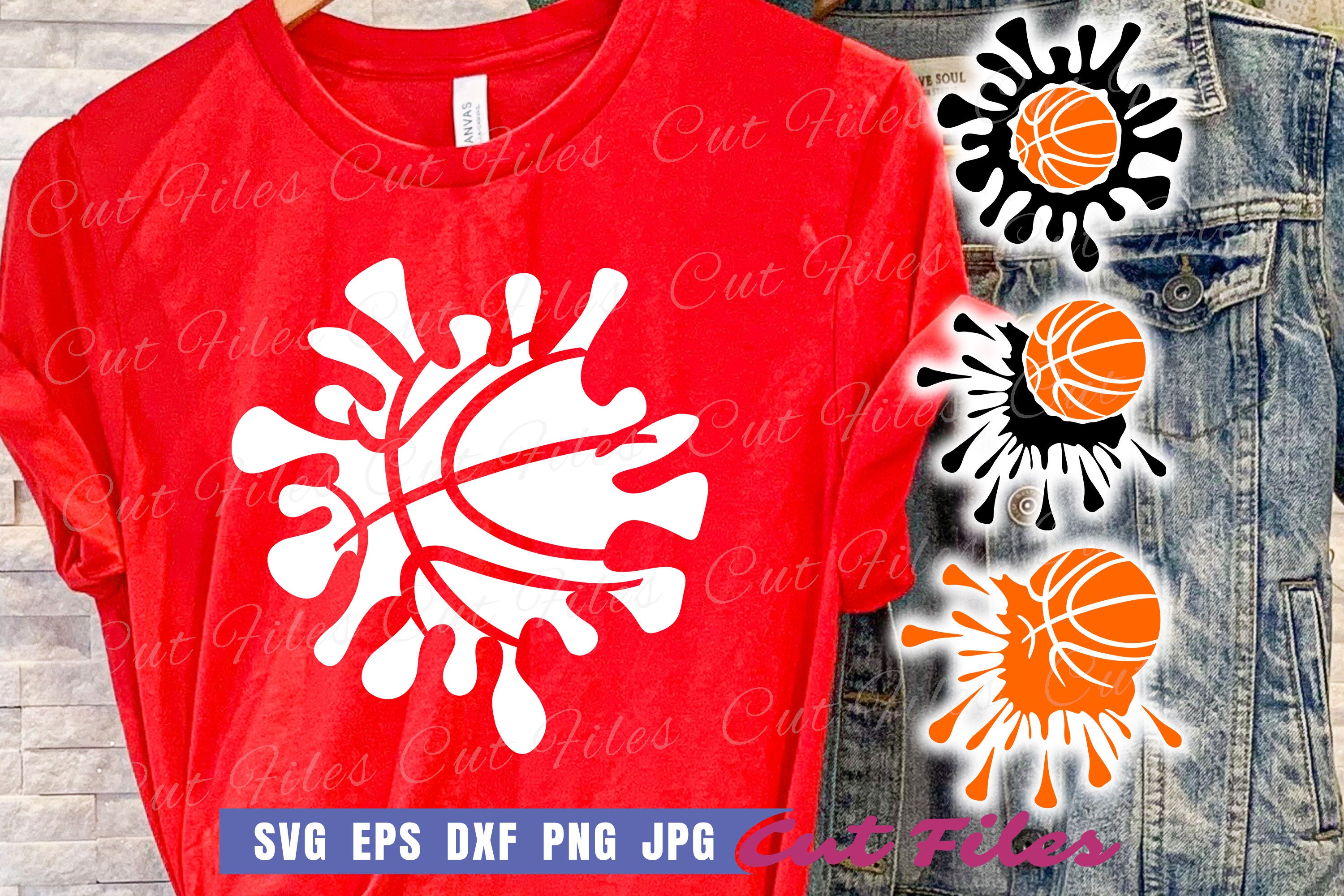 Basketball Splash SVG Bundle | Splashed Basketball Vector and Clipart ...