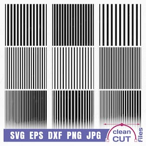 Pliki clipart pakietu Stripe Patterns SVG vector, bezszwowa tekstura, szablony pasków linii
