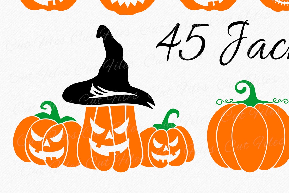 Jack-o-lantern SVG Bundle Halloween SVG Bundle Pumpkin Faces - Etsy