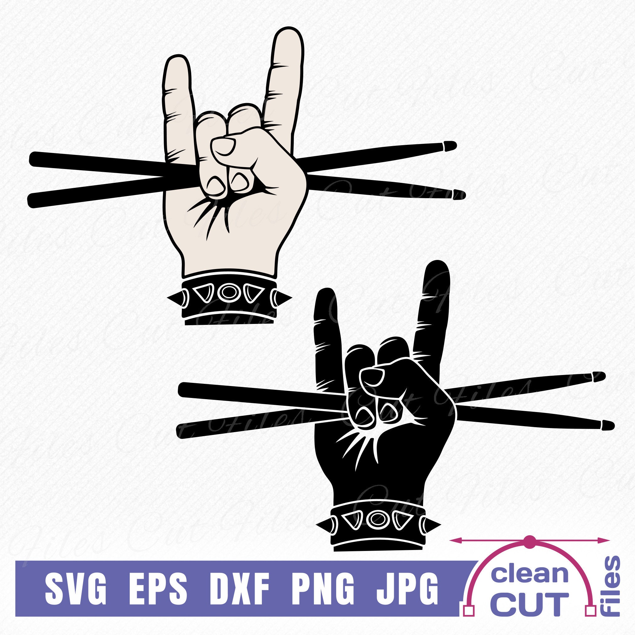 Rock on hand decal - Etsy Schweiz, image size:2025x2025