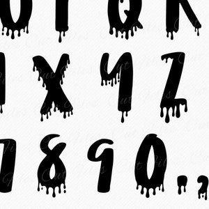 Dripping Font SVG Honey Flow Font Blood Drip Alphabet Halloween ...